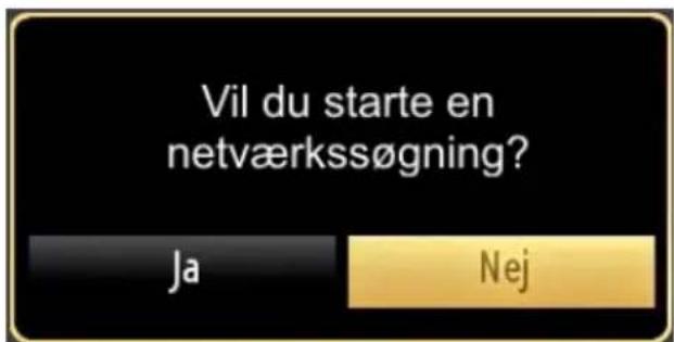 Vil du starte en netværkssøgning? Ja Nej