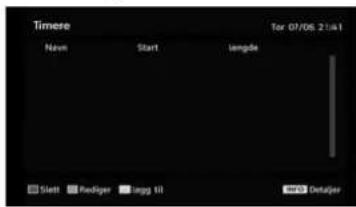 Timere Navn Start Language Slett Pediger Ingg till Add Detajser Tor 07/06.2/14:1