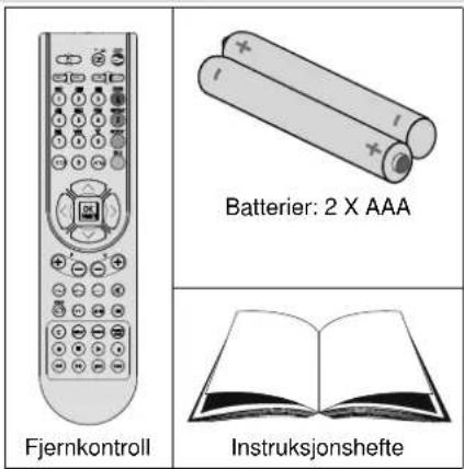 Fjernkontroll Batterier: 2 X AAA Instruksjonshefte