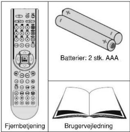 Fjernbetjening Batterier: 2 stk. AAA Brugervejledning