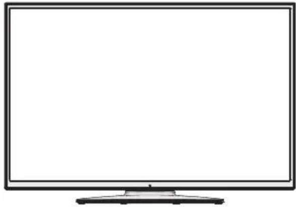 Front view of a blank flat-screen computer monitor with no visible text or symbols on the screen.