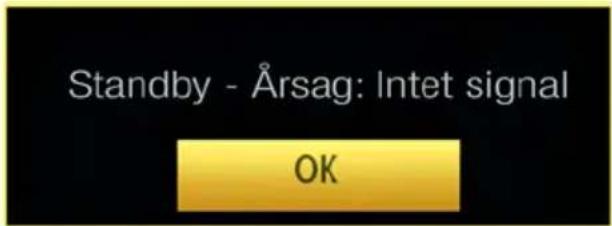 Standby - Årsag: Intel signal OK