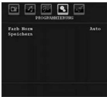 PROGRAMMIERUNG Farb Norm Speichern Auto