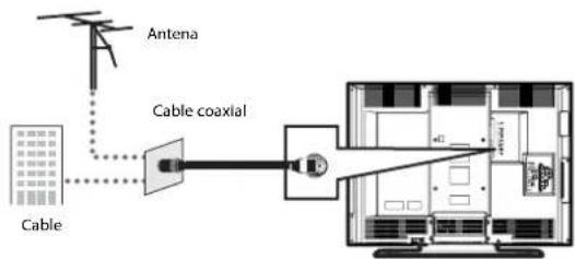 Dynex DX-LCD37-09 - Conexión de una antena o servicio de cable básico - 1