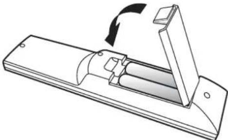 Diagram of a mechanical device with a lever and handle, showing motion direction (no text or symbols)
