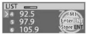 JVC KD-SH1000 - Lagra stationer i minnet - 10
