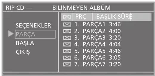 RIP CD — BİLİNMEYEN ALBUM SEÇENEKLER PARÇA BAŞLA ÇIKİŞ PRÇ | BAŞLIK SÜRE 1. PARÇA1 3:46 2. PARÇA2 4:00 3. PARÇA3 3:20 4. PARÇA4 4:04 5. PARÇA5 4:46 6. PARÇA6 3:05 7. PARÇA7 3:20