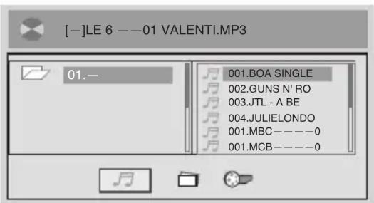 [—]LE 6 ——01 VALENTI.MP3 01.— 001.BOA SINGLE 002.GUNS N' RO 003.JTL - A BE 004.JULIELONDO 001.MBC — — — 0 001.MCB — — — 0