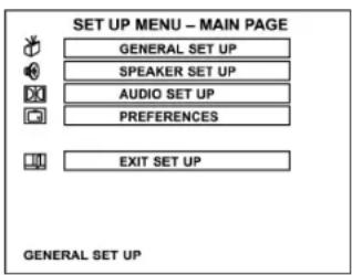 AEG DVD 4502 - SETUP MENÜ - 1