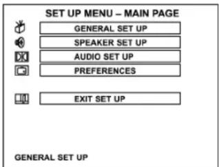 AEG DVD 4502 - Naciskanie przycisku SETUP w opcji STOP lub odtwarzania (w opcji DVD). - 1