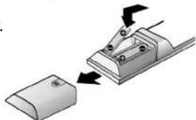 AEG DVD 4502 - Batterie einlegen (Fernbedienung) - 1