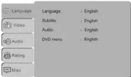 Language Video Audio Rating Misc Language : English Subtitle : English Audio : English DVD menu : English