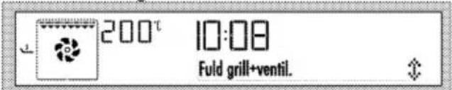 200° 10:08 Fuld grill+ventil.