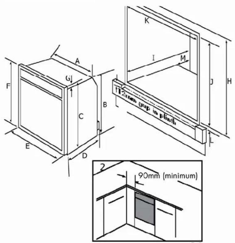 Witt W5-600MF - Fastmontering i niche - 2