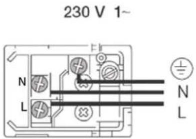 230 V 1~ N L N L