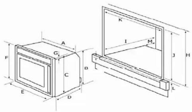 Witt W5-600MF - Inbyggnadsmått W5-450MF - 1