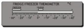 FRIDGE/FREEZER THEMOMETER °C FREEDER FREDGE -30° -20° -10° 0° +10° +20° +30° +40°