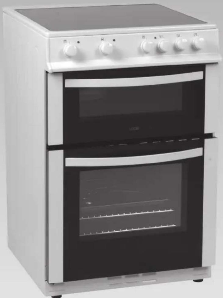 Logik LFTC60W12 - Free-Standing Twin Cavity Electric Cooker - 1