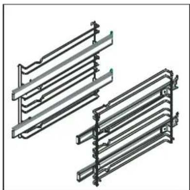 Two identical metal structural panels arranged in a zigzag pattern (no text or symbols visible)