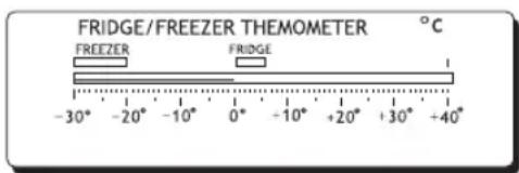 FRIDGE/FREEZER THEMOMETER °C FREEZER FRIDGE -30° -20° -10° 0° -10° +20° +30° +40°