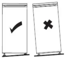 Two identical diagrams showing a checkmark and a cross symbol, likely indicating approval or rejection status.