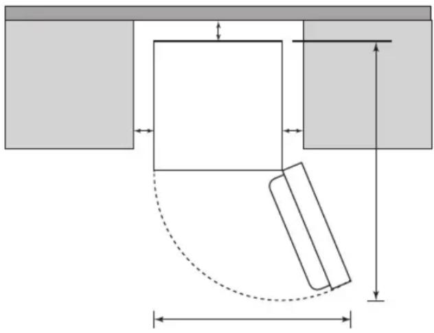 Logik LUL55W14E - Free Space Requirements - 1