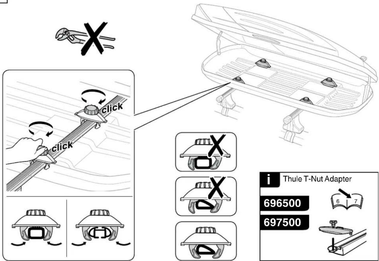 click click i Thule T-Nut Adapter 696500 697500