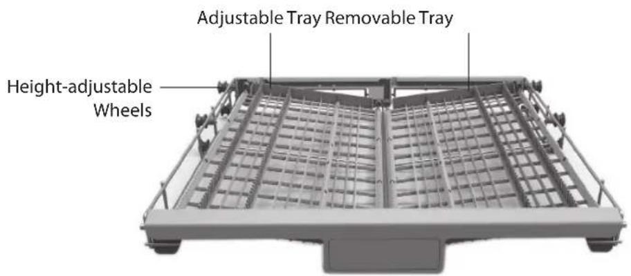 Adjustable Tray Removable Tray Height-adjustable Wheels