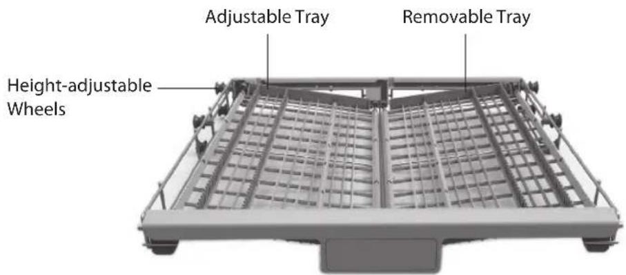 Adjustable Tray Removable Tray Height-adjustable Wheels
