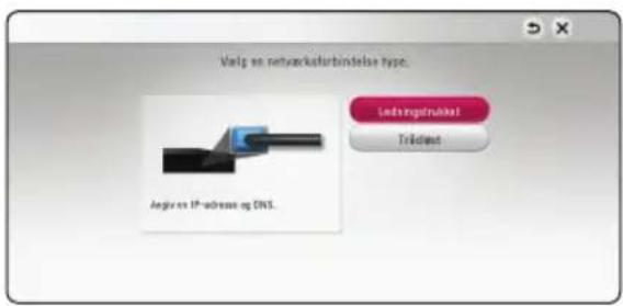 Varlg en networkkalfbindelse type. Angrise en IP-adress og DNS. Landsingstruktur Trädtast