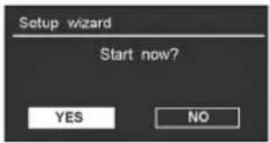 Setup wizard Start now? YES NO