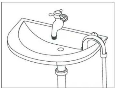 Equator EW 820 - CONNECTING THE DRAIN HOSE - 1
