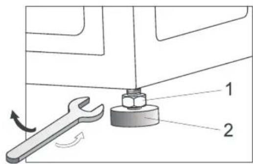 Equator EW 820 - Removing the shipping rods - 4