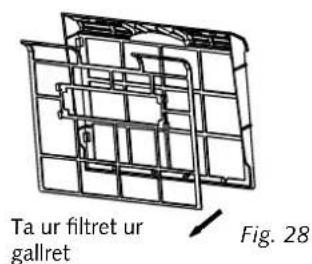 Ta ur filtret ur gallret Fig. 28