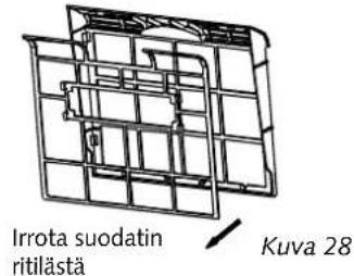 Irrota suodatin ritilästä Kuva 28