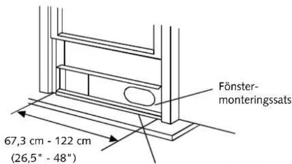 Fönster- monteringssats 67,3 cm - 122 cm (26,5" - 48")