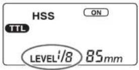 HSS ON TTL LEVEL i/8 85mm