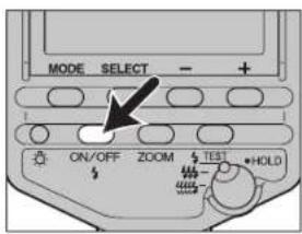 MODE SELECT ON/OFF ZOOM TEST HOLD