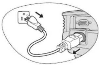BENQ MP525 - Shutting down the projector - 4