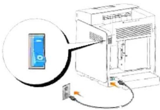 DELL 3110cn - Tænd for printeren. - 1