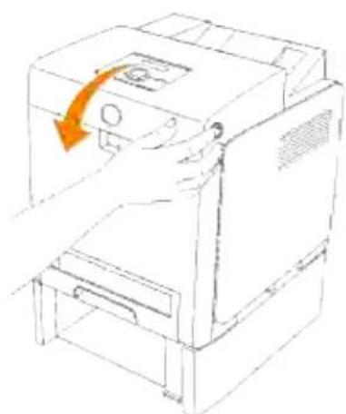DELL 3110cn - Fjernelse af fastklemt papir fra det ekstra dupleksmodul - 8