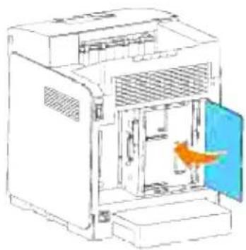 DELL 3110cn - Udtagning af det ekstra multiprotokolkort - 5