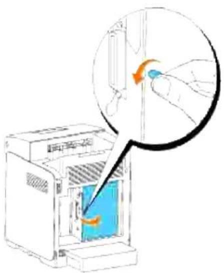 DELL 3110cn - Installering af et hukommelseskort - 1