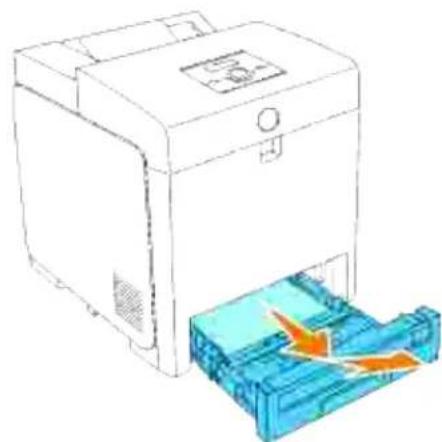 DELL 3110cn - Udtagning af den brugte separatorvalse i bakken - 2