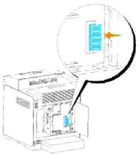 DELL 3110cn - Installering af et hukommelseskort - 3