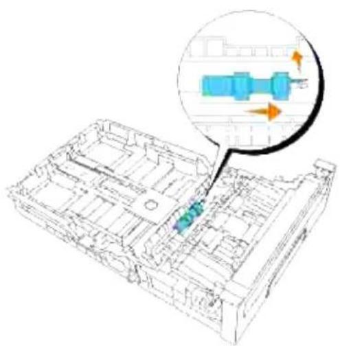 DELL 3110cn - Udtagning af den brugte separatorvalse i bakken - 4