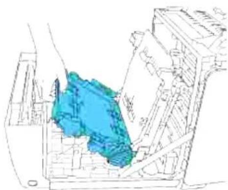 DELL 3110cn - Udtagning af den ekstra duplekser - 3