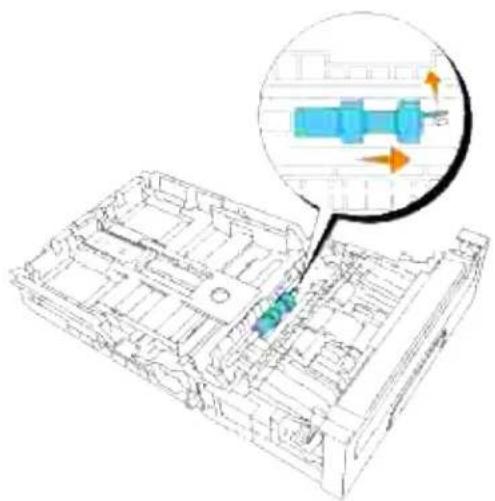 DELL 3110cn - Udtagning af den brugte separatorvalse i bakken - 4