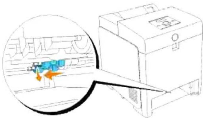 DELL 3110cn - Udtagning af den brugte separatorvalse i printeren - 2