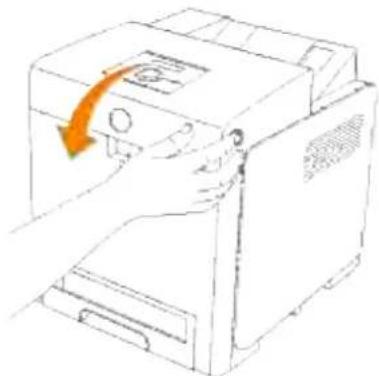 DELL 3110cn - Udtagning af den brugte udskrivningspatron - 1